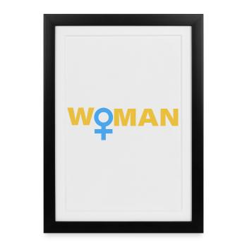 Woman - Framed poster (27 × 37 cm) - black - Front