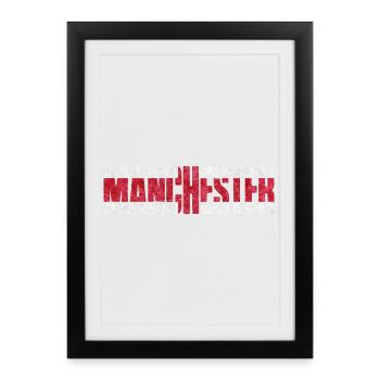 Manchester England - Framed poster (27 × 37 cm) - black - Front
