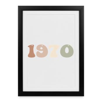 1970 - Framed poster (27 × 37 cm) - black - Front