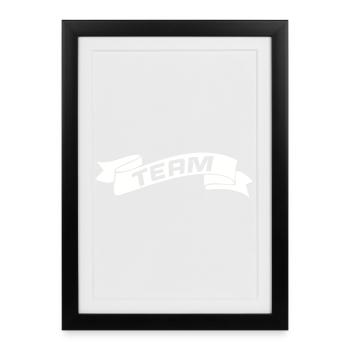 Team - Framed poster (27 × 37 cm) - black - Front