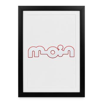 Bonjour - Affiche encadrée (27 × 37 cm) - noir - Devant