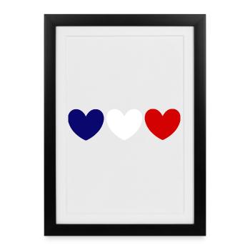 France Fan Shirt for France Fans France - Framed poster (27 × 37 cm) - black - Front