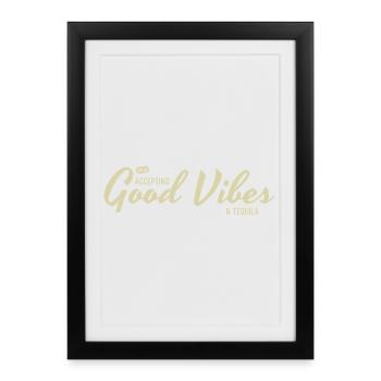 Vibes - Affiche encadrée (27 × 37 cm) - noir - Devant