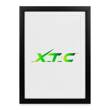 XTEC Pulse Neon Tech Logo - Framed poster (27 × 37 cm) - black - Front