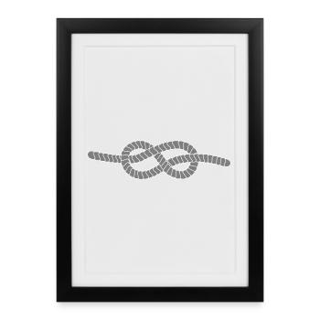 8 knots - Framed poster (27 × 37 cm) - black - Front