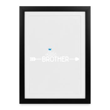 Petit frère - Affiche encadrée (27 × 37 cm) - noir - Devant
