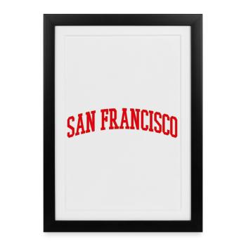 San Francisco Arch Lettering - Framed poster (27 × 37 cm) - black - Front