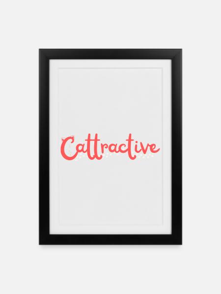 Attraktiv - Gerahmtes Poster (27 × 37 cm) - Schwarz
