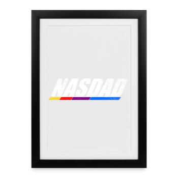 Vape Genre Retro Logo Design Nasdad - Framed poster (27 × 37 cm) - black - Front
