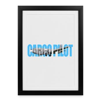 Pilote cargo C-124C - Affiche encadrée (27 × 37 cm) - noir - Devant