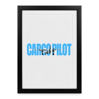 Pilote cargo An-26 - Affiche encadrée (27 × 37 cm) - noir - Devant