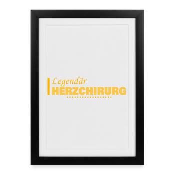 Gift for heart surgeon - Framed poster (27 × 37 cm) - black - Front
