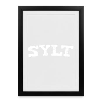 Sylt - Nordsee - Deutschland - Westerland - Gerahmtes Poster (27 × 37 cm) - Schwarz - Vorne