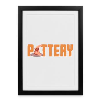 Pottery Creative Crafts Passion - Framed poster (27 × 37 cm) - black - Front