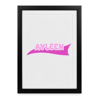 First name Ayleen - Framed poster (27 × 37 cm) - black - Front