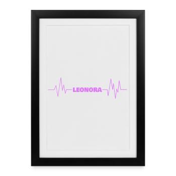 Leonora as a given name - Framed poster (27 × 37 cm) - black - Front