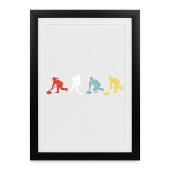 Four-coloured cleaning heroes - Framed poster (27 × 37 cm) - black - Front