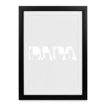 Recyclable Collector Papa Proud Collector Dad - Framed poster (27 × 37 cm) - black - Front