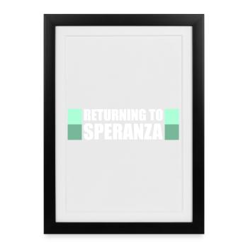 Back to Speranza Funny Gaming Loot - Gerahmtes Poster (27 × 37 cm) - Schwarz - Vorne