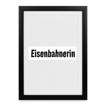 Railroad Worker Fans Train Lover Rails - Framed poster (27 × 37 cm) - black - Front