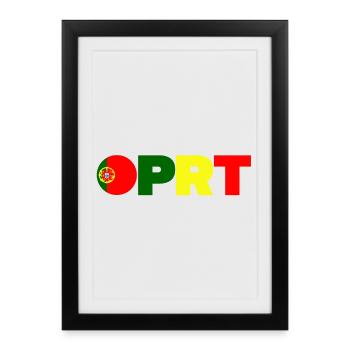 Portugal - Affiche encadrée (27 × 37 cm) - noir - Devant