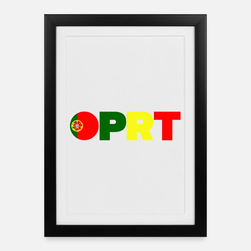 Portugal - Affiche encadrée (27 × 37 cm) - noir