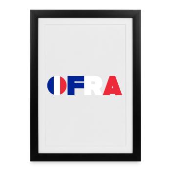 France - Framed poster (27 × 37 cm) - black - Front