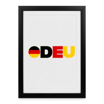 Germany - Framed poster (27 × 37 cm) - black - Front