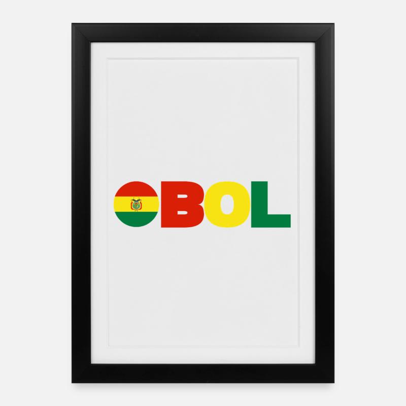 Bolivie - Affiche encadrée (27 × 37 cm) - noir