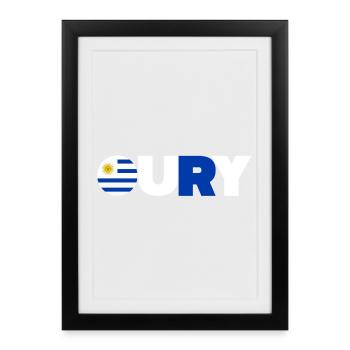 Uruguay - Framed poster (27 × 37 cm) - black - Front