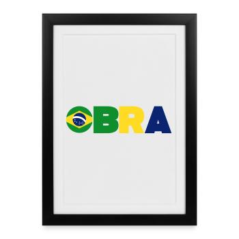 Brazil - Framed poster (27 × 37 cm) - black - Front