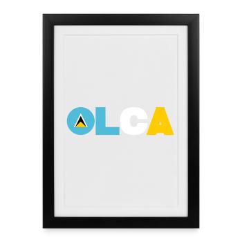 Sainte-Lucie - Affiche encadrée (27 × 37 cm) - noir - Devant