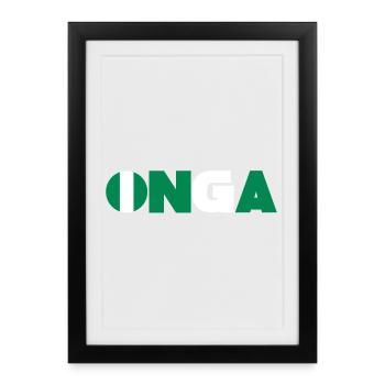 Nigéria - Affiche encadrée (27 × 37 cm) - noir - Devant