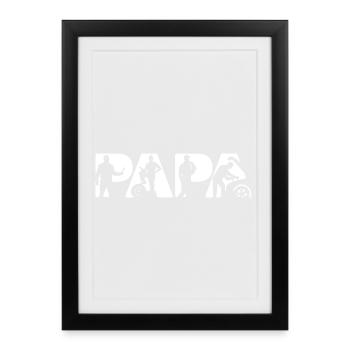 Papa Mechanic Car Garage Father's Day - Framed poster (27 × 37 cm) - black - Front