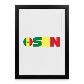 Sénégal - Affiche encadrée (27 × 37 cm) - noir - Devant