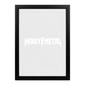 Heavy Metal Logo - Framed poster (27 × 37 cm) - black - Front