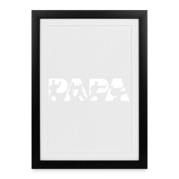 Judo Papa Martial Arts Master Silhouette - Framed poster (27 × 37 cm) - black - Front