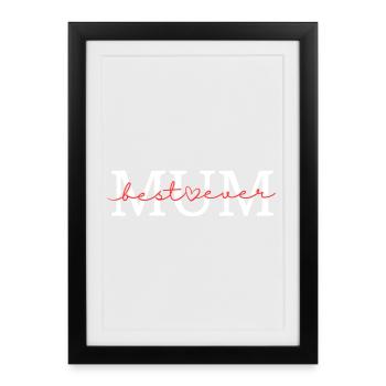Meilleure maman de tous les temps - Affiche encadrée (27 × 37 cm) - noir - Devant