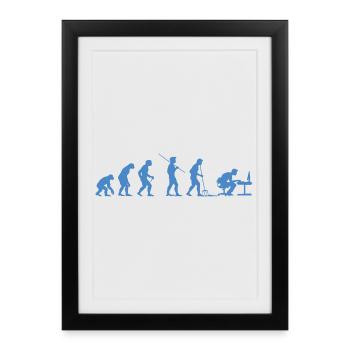 Programmer Evolution Computer Scientist Developer - Framed poster (27 × 37 cm) - black - Front