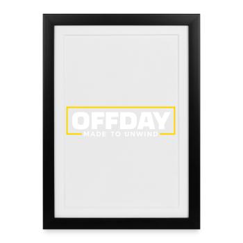 Jour de repos - Fait pour se détendre - Affiche encadrée (27 × 37 cm) - noir - Devant