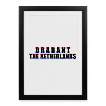 brabantes europa - die niederlande - Gerahmtes Poster (27 × 37 cm) - Schwarz - Vorne