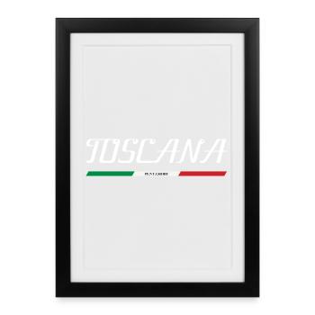 TUSCANY TOSCANA ITALY ITALIA HOLIDAY ISLAND (w) - Framed poster (27 × 37 cm) - black - Front