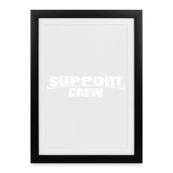 Support Crew in Grunge Style - Framed poster (27 × 37 cm) - black - Front