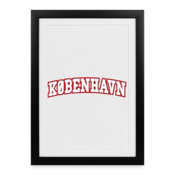 Copenhague Danemark - Affiche encadrée (27 × 37 cm) - noir - Devant