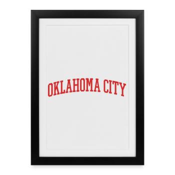 Oklahoma City - Framed poster (27 × 37 cm) - black - Front