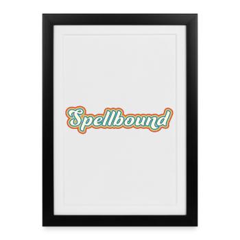 Spellbound - enchanted: colorful 70s design - Framed poster (27 × 37 cm) - black - Front