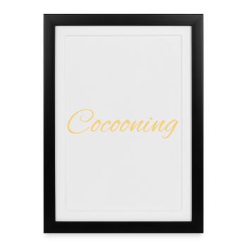 Cocooning - Affiche encadrée (27 × 37 cm) - noir - Devant