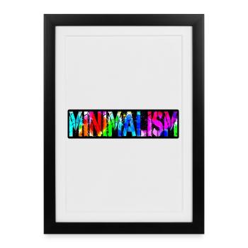 Minimalisme coloré Grunge - Affiche encadrée (27 × 37 cm) - noir - Devant