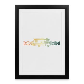 The motorhome adventure in our DNA - Framed poster (27 × 37 cm) - black - Front