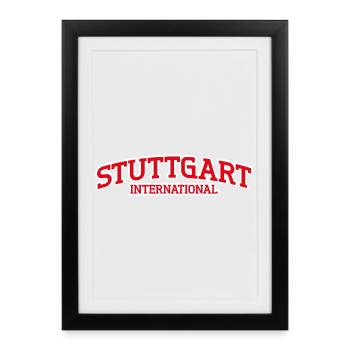 Stuttgart International - Gerahmtes Poster (27 × 37 cm) - Schwarz - Vorne